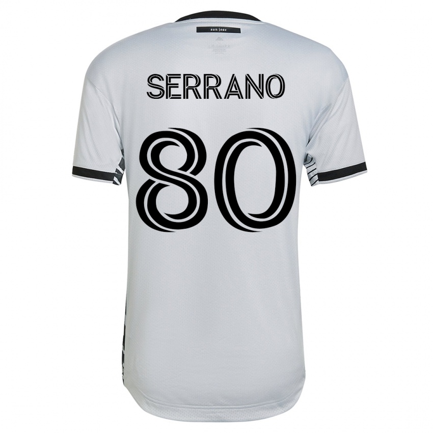 Niño Camiseta David Serrano #80 Blanco 2ª Equipación 2023/24 La Camisa México
