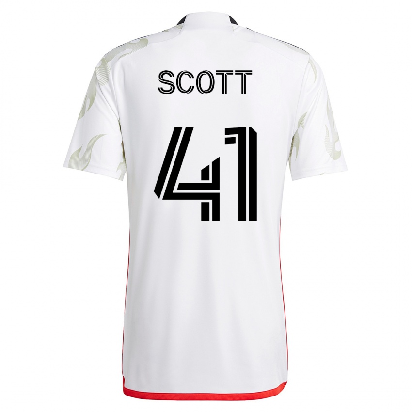 Niño Camiseta Tarik Scott #41 Blanco 2ª Equipación 2023/24 La Camisa México