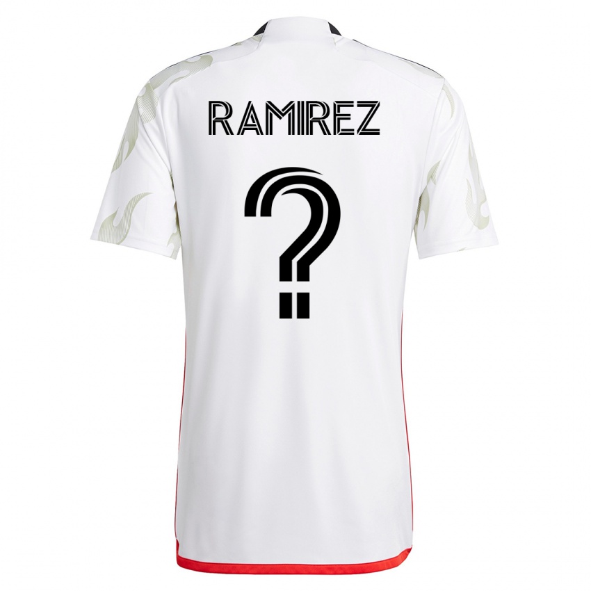 Niño Camiseta Anthony Ramirez #0 Blanco 2ª Equipación 2023/24 La Camisa México