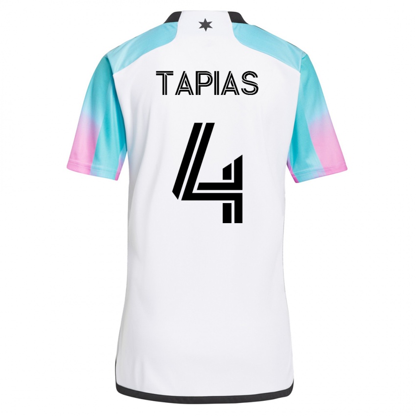 Niño Camiseta Miguel Tapias #4 Blanco 2ª Equipación 2023/24 La Camisa México