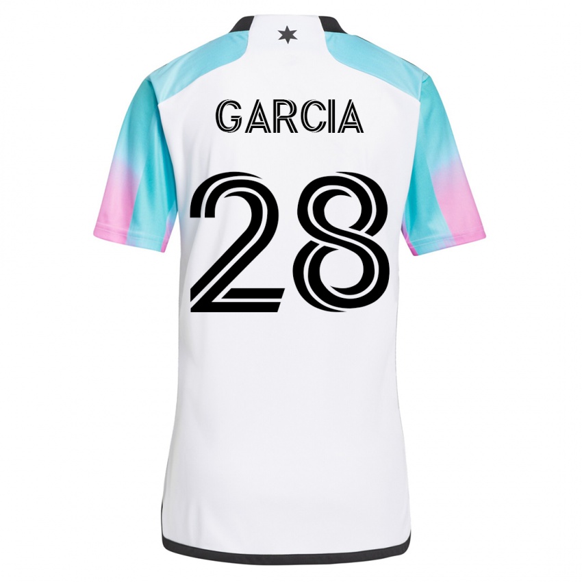 Niño Camiseta Mender García #28 Blanco 2ª Equipación 2023/24 La Camisa México