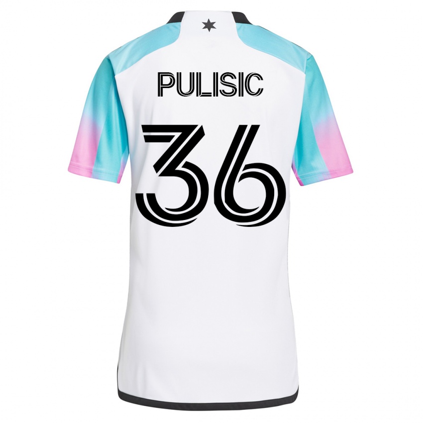 Niño Camiseta Will Pulisic #36 Blanco 2ª Equipación 2023/24 La Camisa México