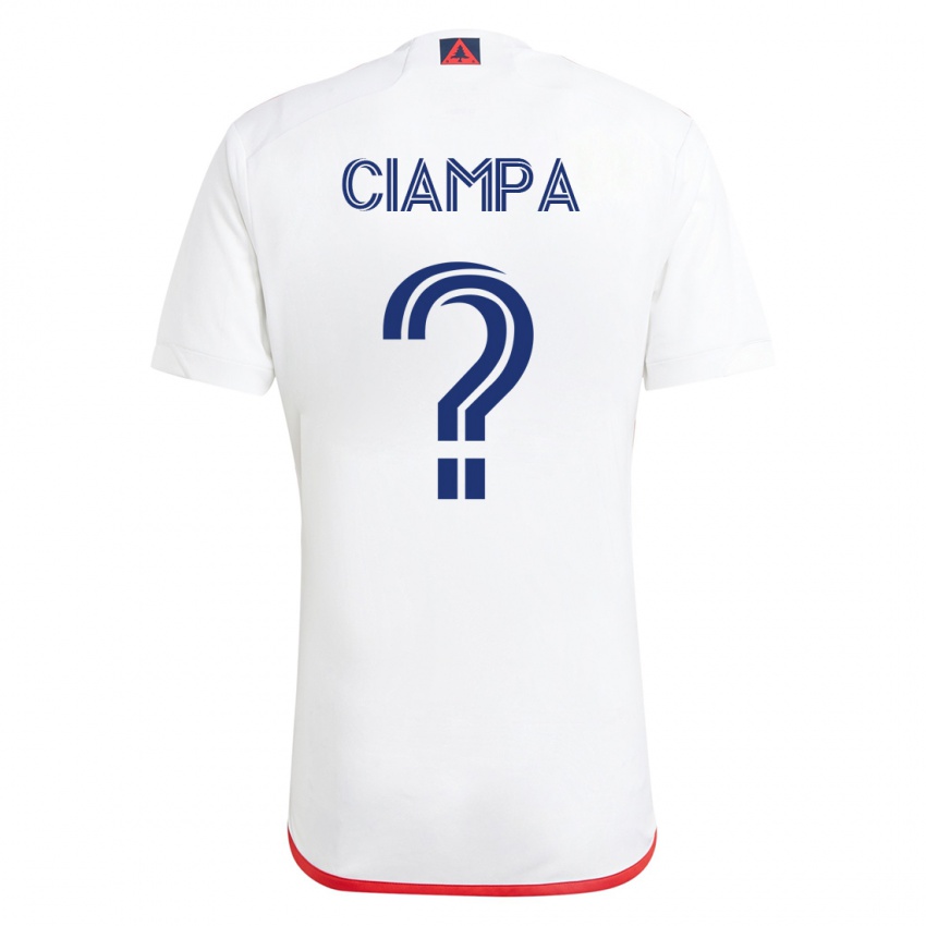 Niño Camiseta Giuseppe Ciampa #0 Blanco Rojo 2ª Equipación 2023/24 La Camisa México