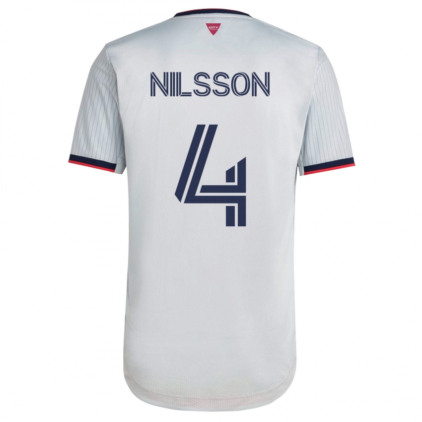 Niño Camiseta Joakim Nilsson #4 Blanco 2ª Equipación 2023/24 La Camisa México