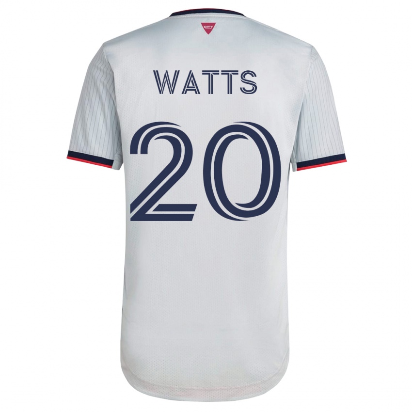 Niño Camiseta Akil Watts #20 Blanco 2ª Equipación 2023/24 La Camisa México