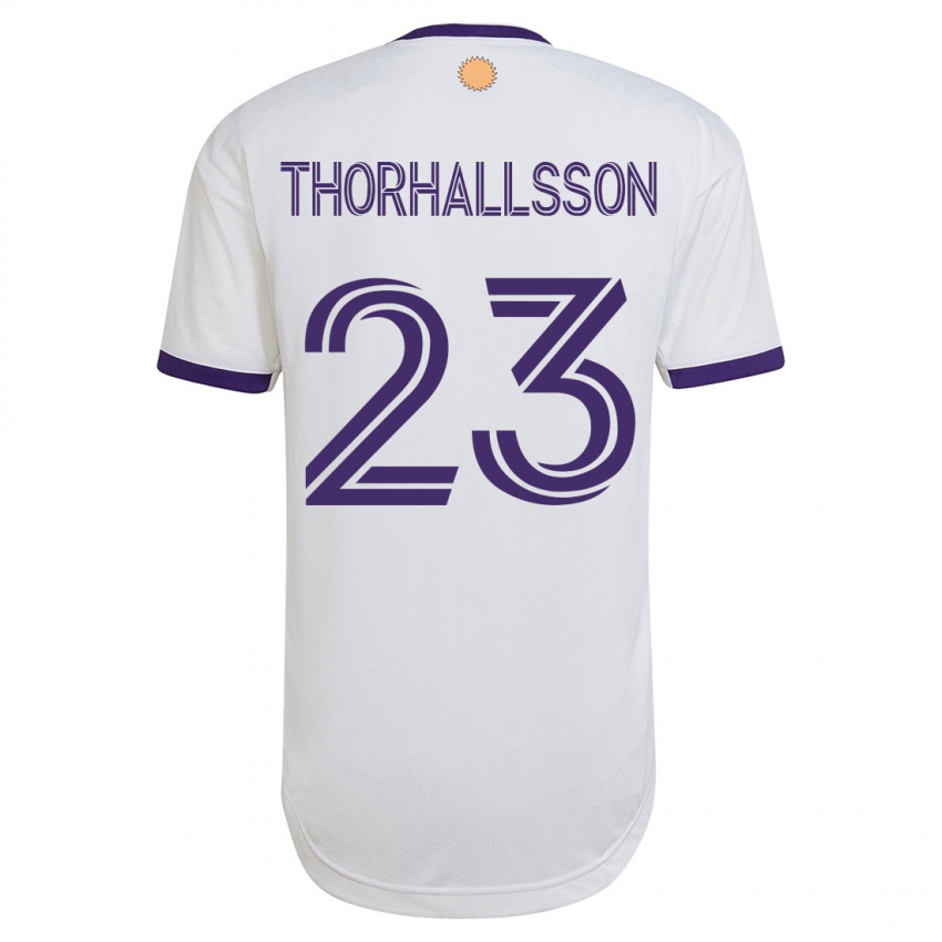 Niño Camiseta Dagur Dan Thórhallsson #23 Blanco 2ª Equipación 2023/24 La Camisa México