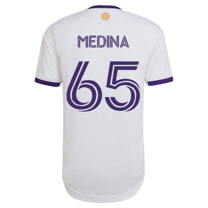 Niño Camiseta Cristian Medina #65 Blanco 2ª Equipación 2023/24 La Camisa México