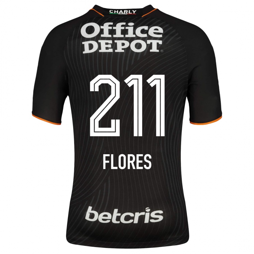 Niño Camiseta Luis Flores #211 Negro 2ª Equipación 2023/24 La Camisa México