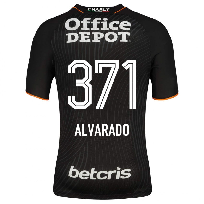 Niño Camiseta Brandon Alvarado #371 Negro 2ª Equipación 2023/24 La Camisa México