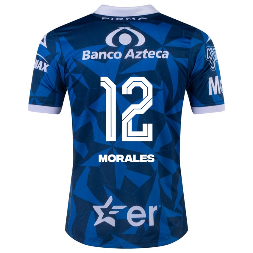 Niño Camiseta Karla Morales #12 Azul 2ª Equipación 2023/24 La Camisa México
