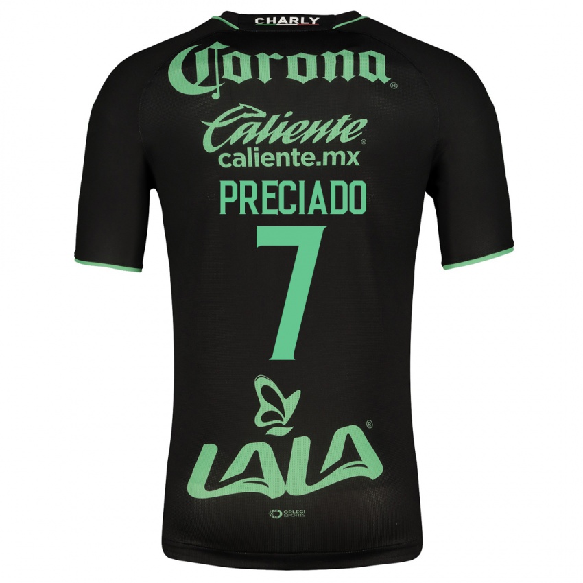 Niño Camiseta Harold Preciado #7 Negro 2ª Equipación 2023/24 La Camisa México