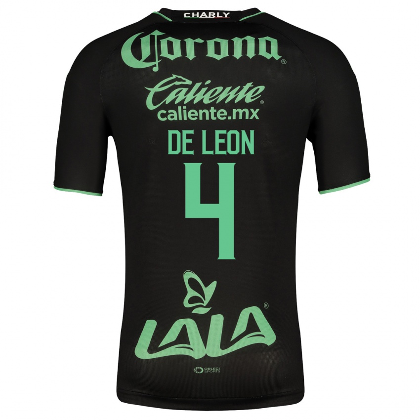 Niño Camiseta Lourdes De León #4 Negro 2ª Equipación 2023/24 La Camisa México