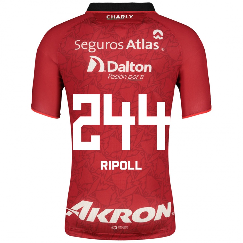 Niño Camiseta Alonso Ripoll #244 Rojo 2ª Equipación 2023/24 La Camisa México