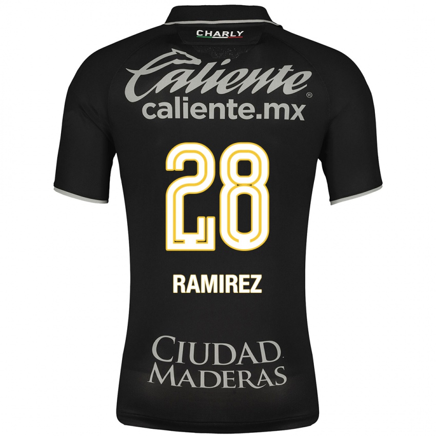Niño Camiseta David Ramírez #28 Negro 2ª Equipación 2023/24 La Camisa México