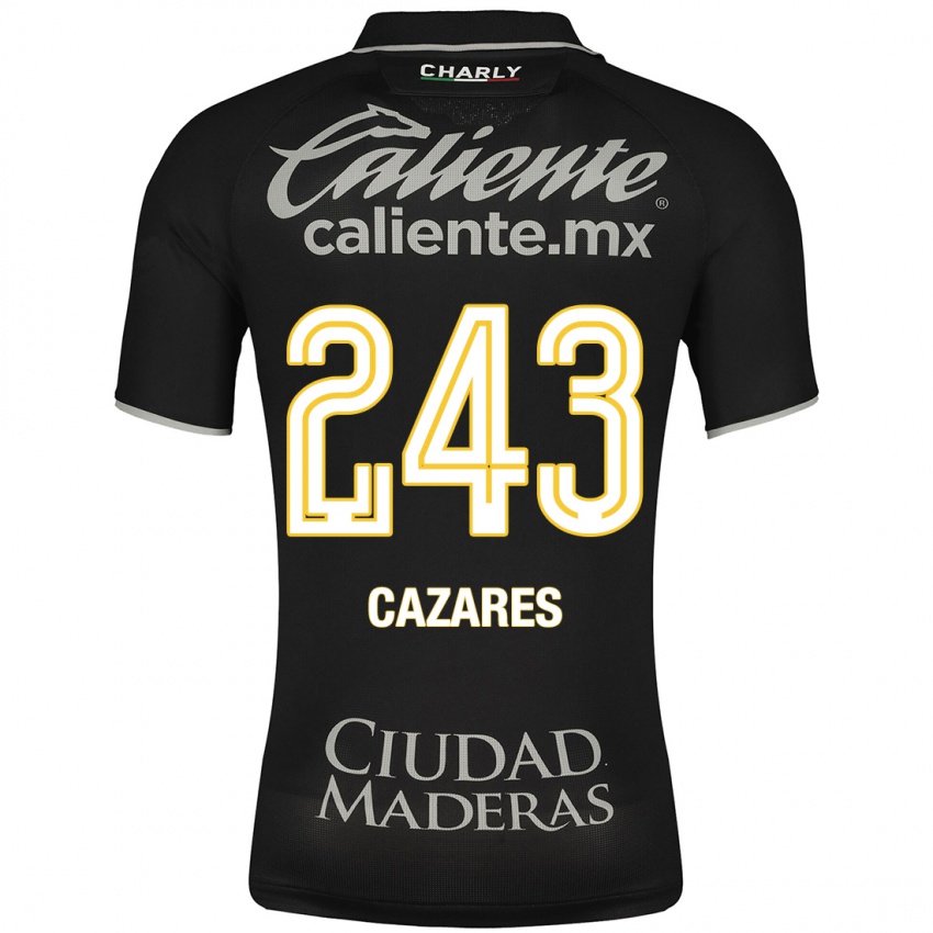 Niño Camiseta Juan Cázares #243 Negro 2ª Equipación 2023/24 La Camisa México