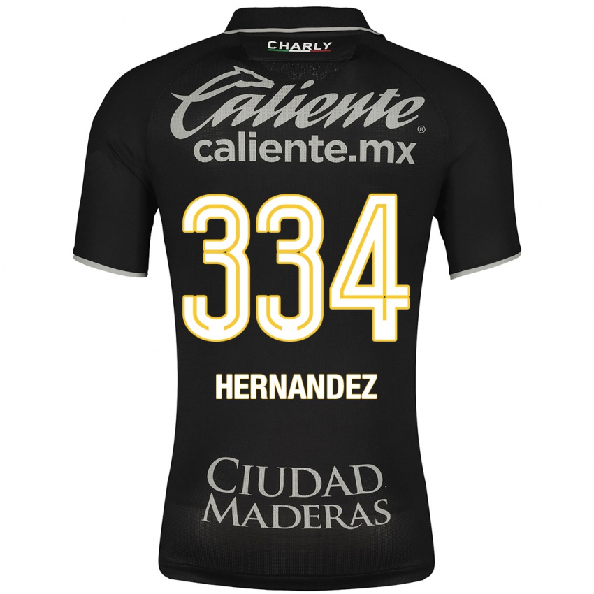Niño Camiseta Alan Hernández #334 Negro 2ª Equipación 2023/24 La Camisa México