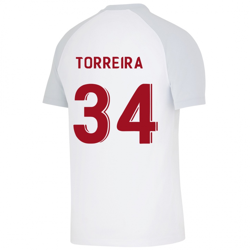 Niño Camiseta Lucas Torreira #34 Blanco 2ª Equipación 2023/24 La Camisa México