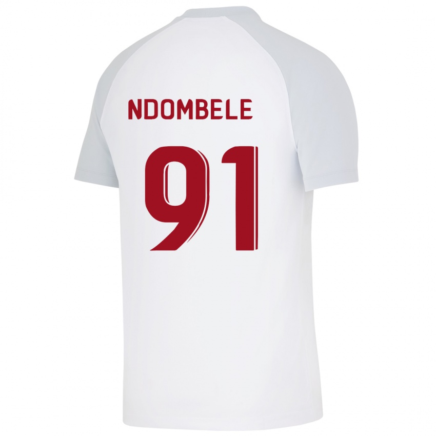 Niño Camiseta Tanguy Ndombele #91 Blanco 2ª Equipación 2023/24 La Camisa México