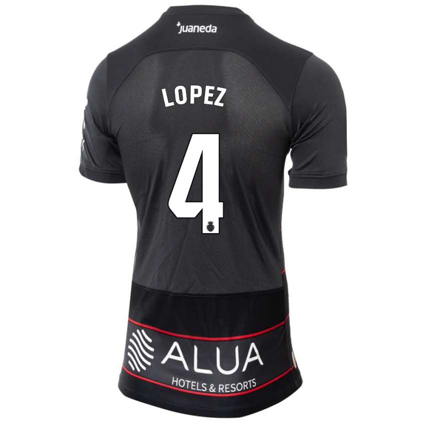 Niño Camiseta David López #4 Negro 2ª Equipación 2023/24 La Camisa México