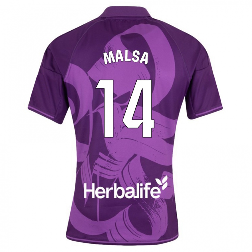 Niño Camiseta Mickaël Malsa #14 Violeta 2ª Equipación 2023/24 La Camisa México