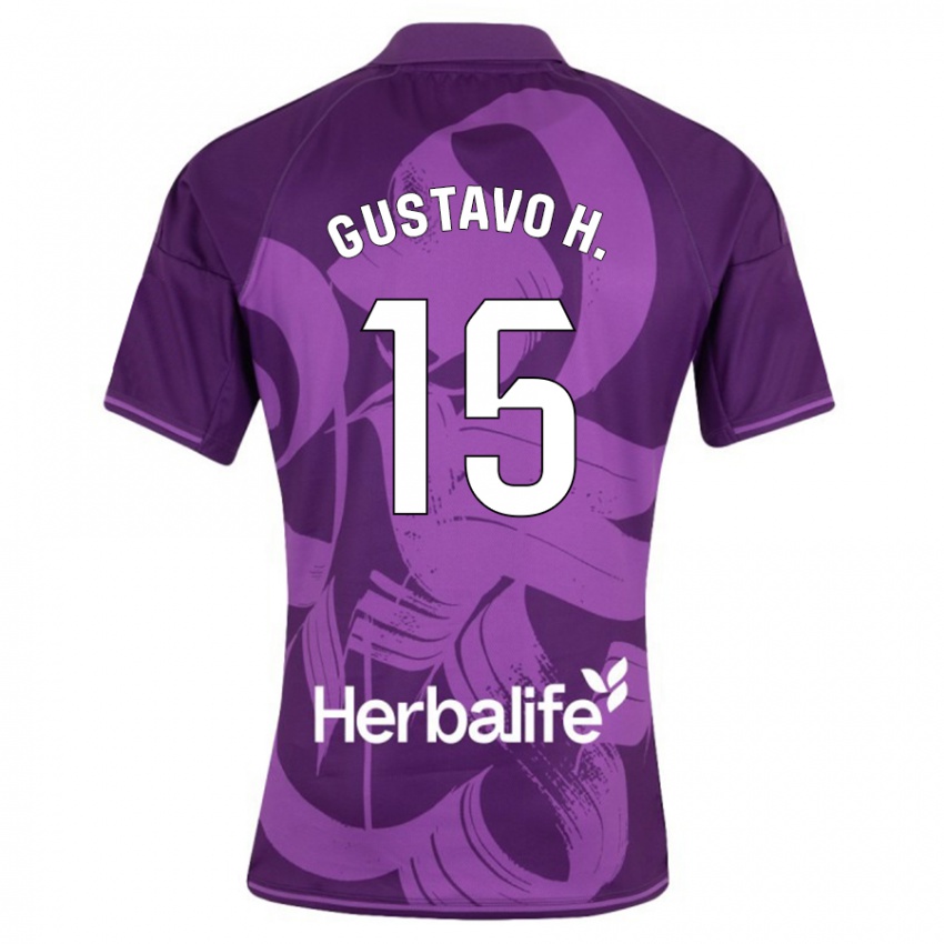 Niño Camiseta Gustavo Henrique #15 Violeta 2ª Equipación 2023/24 La Camisa México