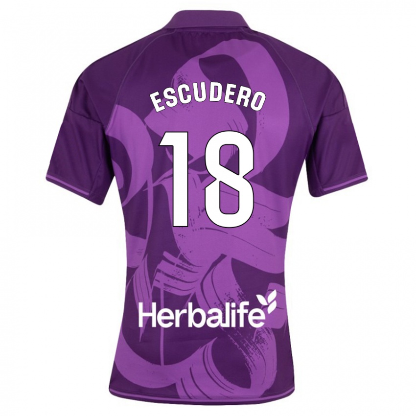 Niño Camiseta Sergio Escudero #18 Violeta 2ª Equipación 2023/24 La Camisa México