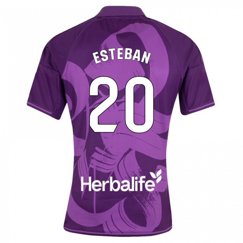 Niño Camiseta Sergio Esteban #20 Violeta 2ª Equipación 2023/24 La Camisa México