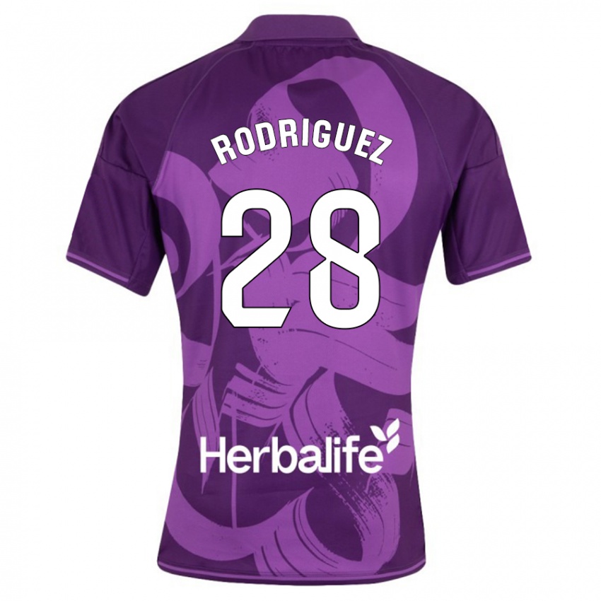 Niño Camiseta Yago Rodríguez #28 Violeta 2ª Equipación 2023/24 La Camisa México