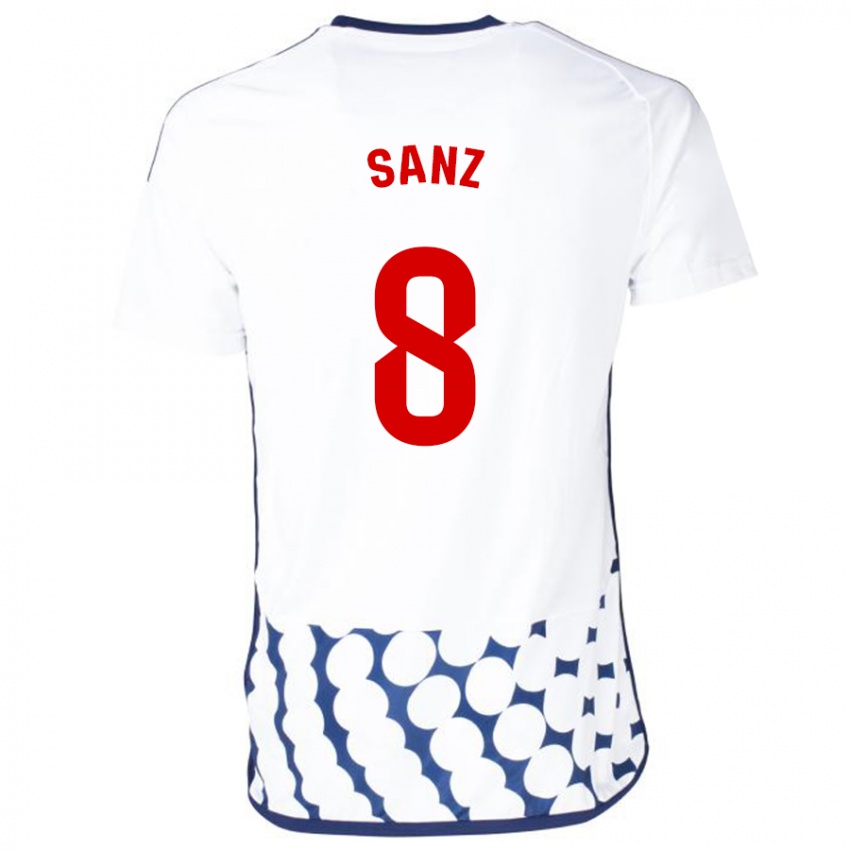 Niño Camiseta Álvaro Sanz #8 Blanco 2ª Equipación 2023/24 La Camisa México