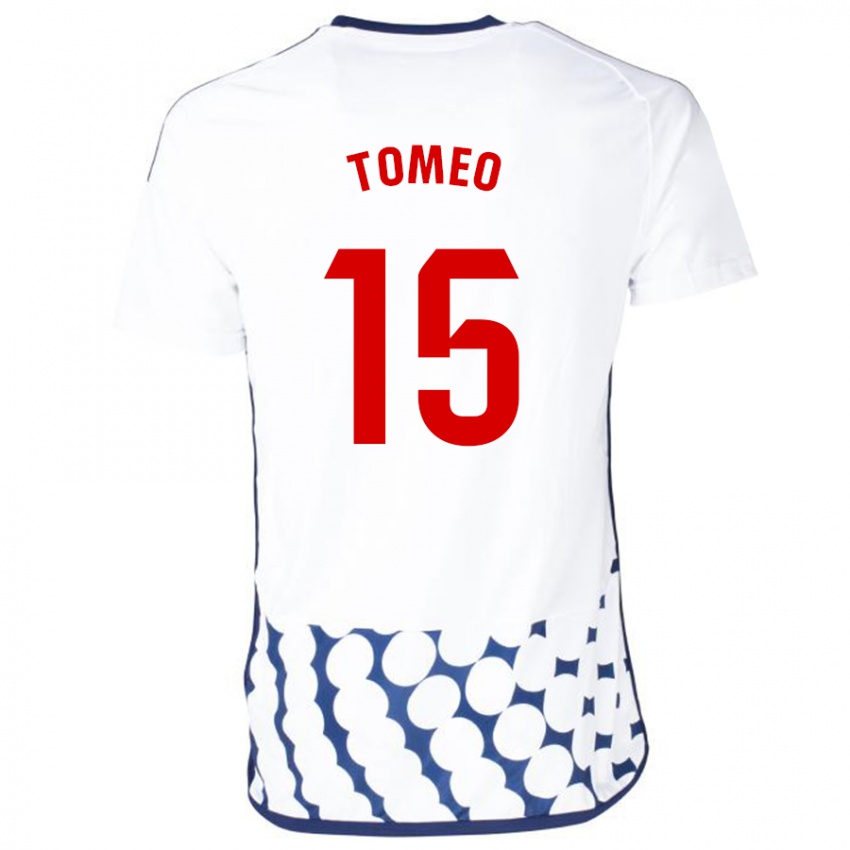 Niño Camiseta Pablo Tomeo #15 Blanco 2ª Equipación 2023/24 La Camisa México