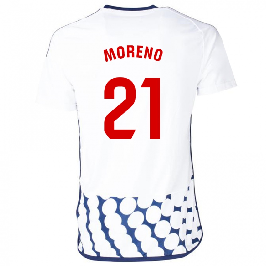 Niño Camiseta Diego Moreno #21 Blanco 2ª Equipación 2023/24 La Camisa México