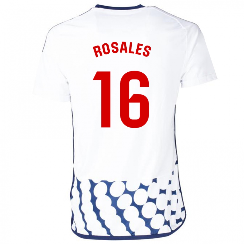 Niño Camiseta Diego Rosales #16 Blanco 2ª Equipación 2023/24 La Camisa México