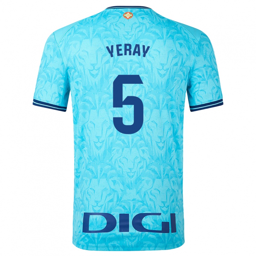 Niño Camiseta Yeray Álvarez #5 Cielo Azul 2ª Equipación 2023/24 La Camisa México