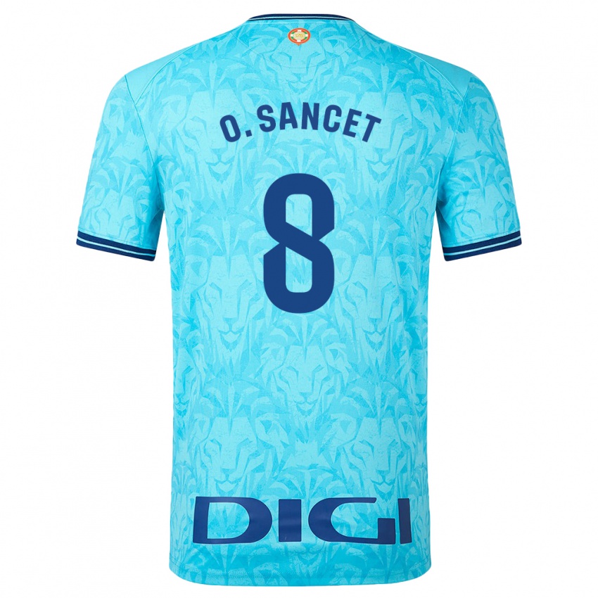 Niño Camiseta Oihan Sancet #8 Cielo Azul 2ª Equipación 2023/24 La Camisa México