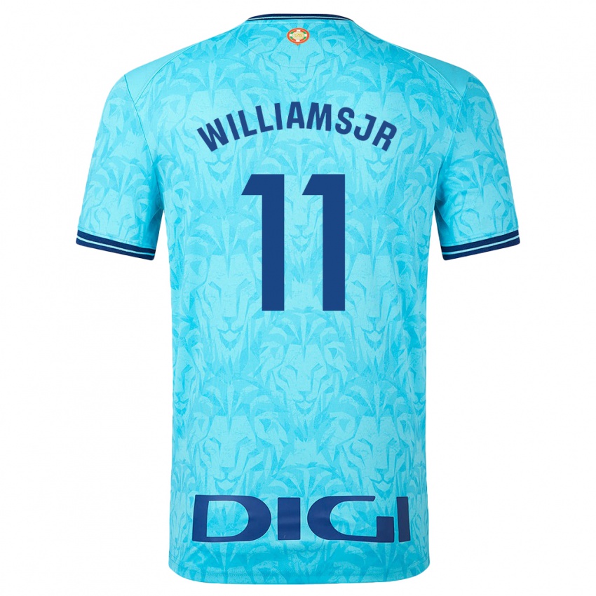 Niño Camiseta Nico Williams #11 Cielo Azul 2ª Equipación 2023/24 La Camisa México