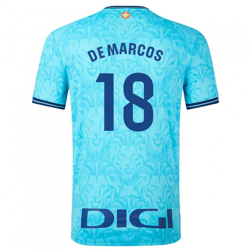 Niño Camiseta Óscar De Marcos #18 Cielo Azul 2ª Equipación 2023/24 La Camisa México