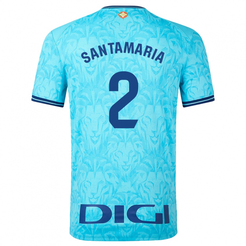 Niño Camiseta Unai Santamaría #2 Cielo Azul 2ª Equipación 2023/24 La Camisa México