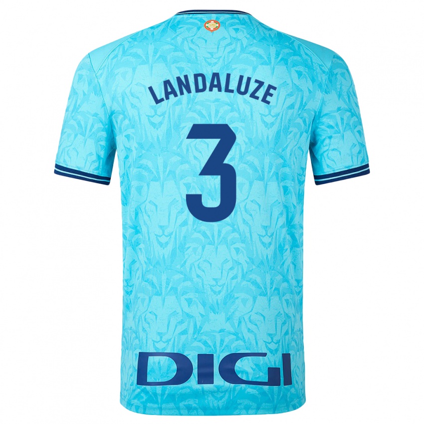 Niño Camiseta Naia Landaluze Marquínez #3 Cielo Azul 2ª Equipación 2023/24 La Camisa México