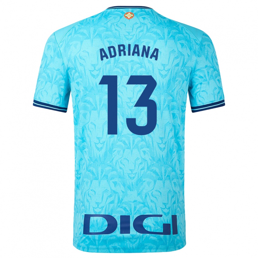 Niño Camiseta Adriana Nanclares Romero #13 Cielo Azul 2ª Equipación 2023/24 La Camisa México