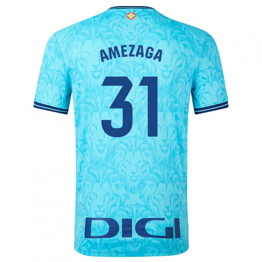 Niño Camiseta Jone Amezaga #31 Cielo Azul 2ª Equipación 2023/24 La Camisa México