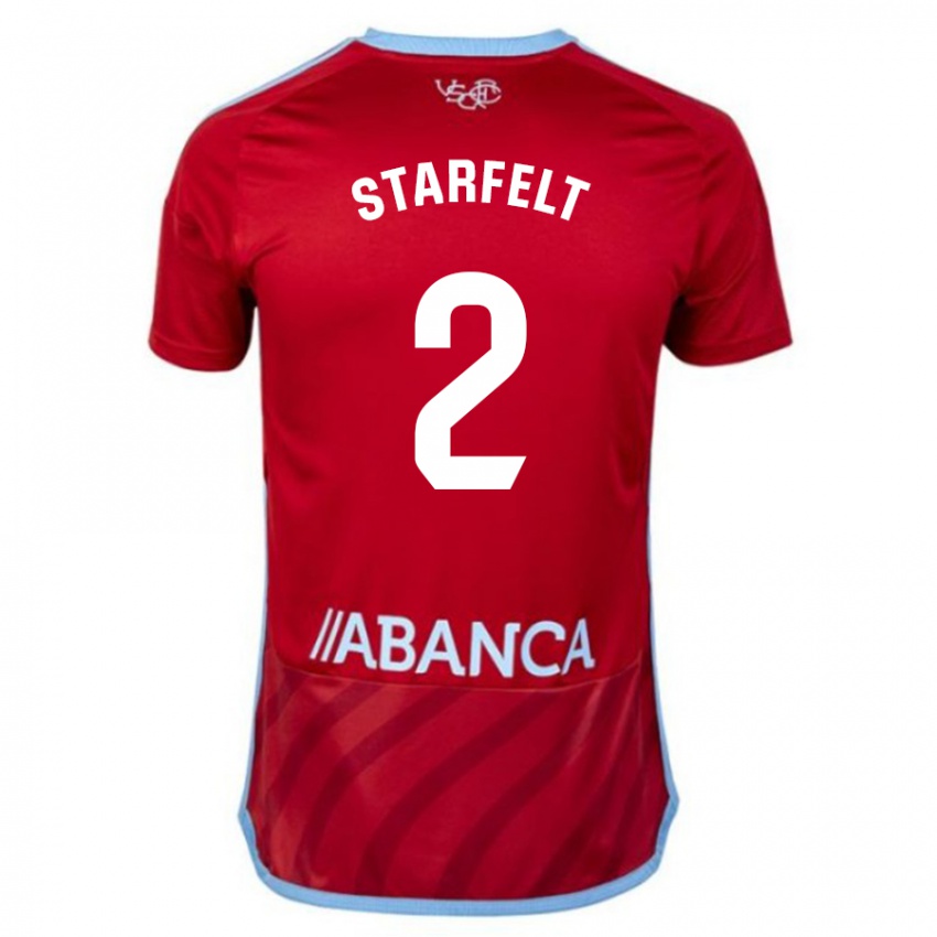 Niño Camiseta Carl Starfelt #2 Rojo 2ª Equipación 2023/24 La Camisa México