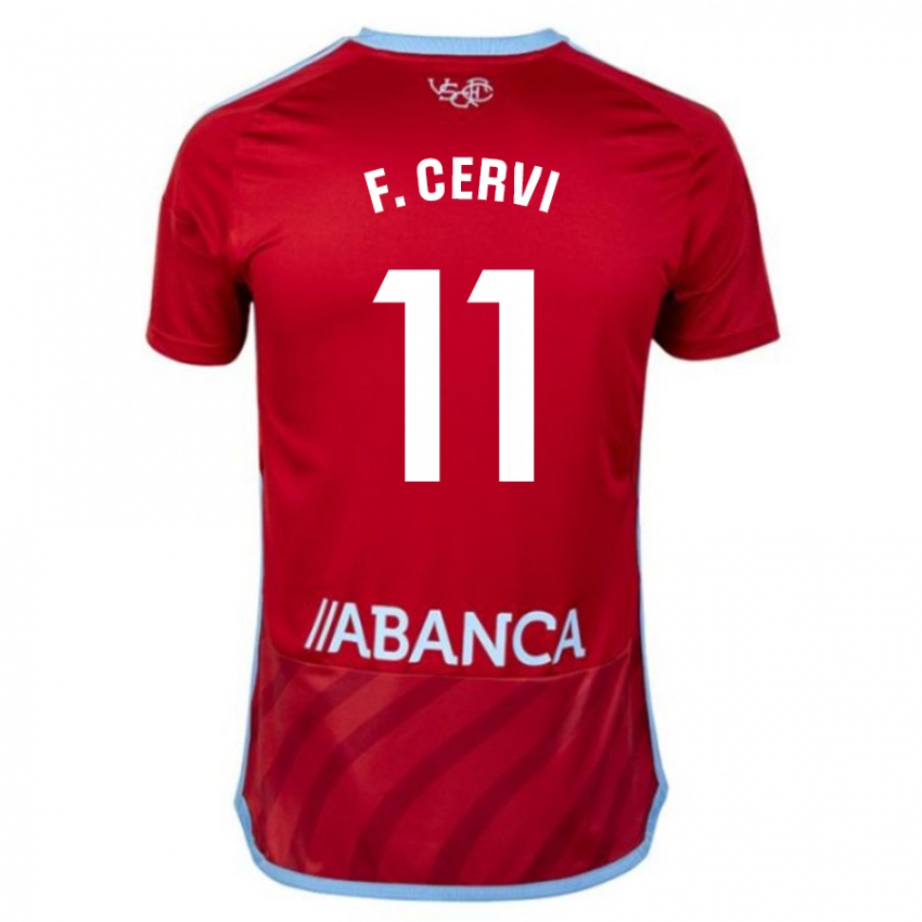 Niño Camiseta Franco Cervi #11 Rojo 2ª Equipación 2023/24 La Camisa México
