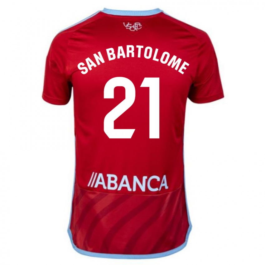 Niño Camiseta Víctor San Bartolomé #21 Rojo 2ª Equipación 2023/24 La Camisa México