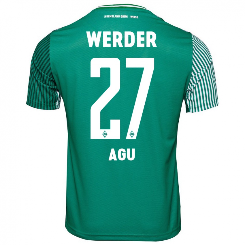 Hombre Camiseta Felix Agu #27 Verde 1ª Equipación 2023/24 La Camisa México