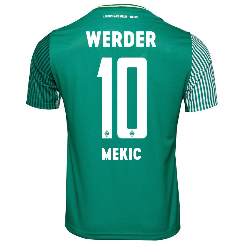 Hombre Camiseta Elmin Mekic #10 Verde 1ª Equipación 2023/24 La Camisa México