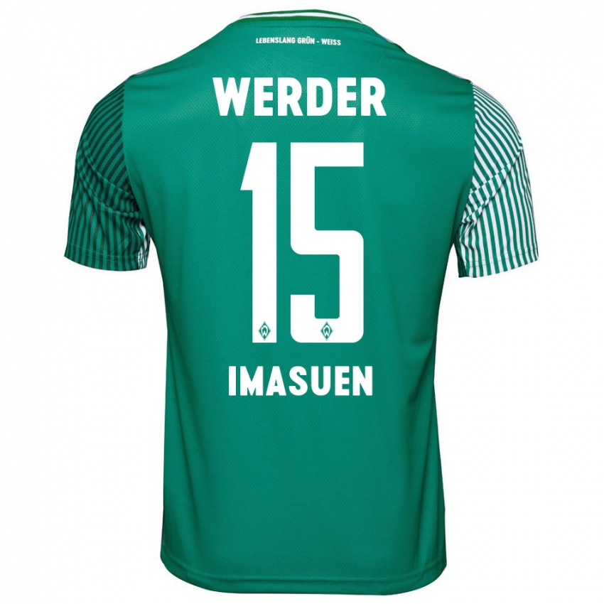 Hombre Camiseta Joel Imasuen #15 Verde 1ª Equipación 2023/24 La Camisa México