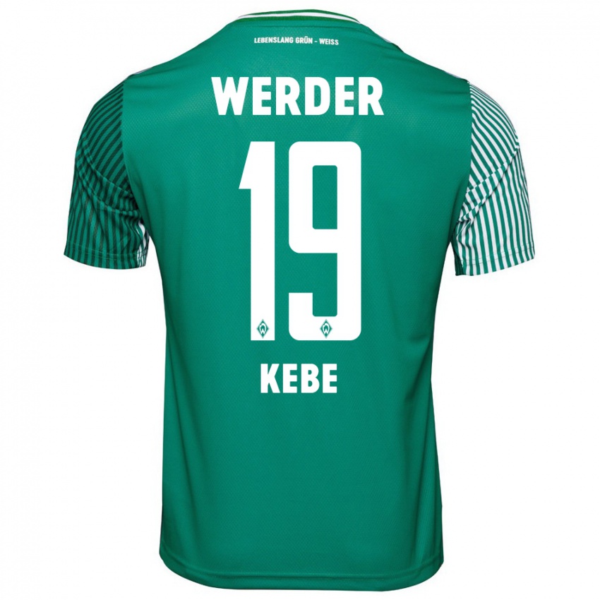 Hombre Camiseta David Kébé #19 Verde 1ª Equipación 2023/24 La Camisa México