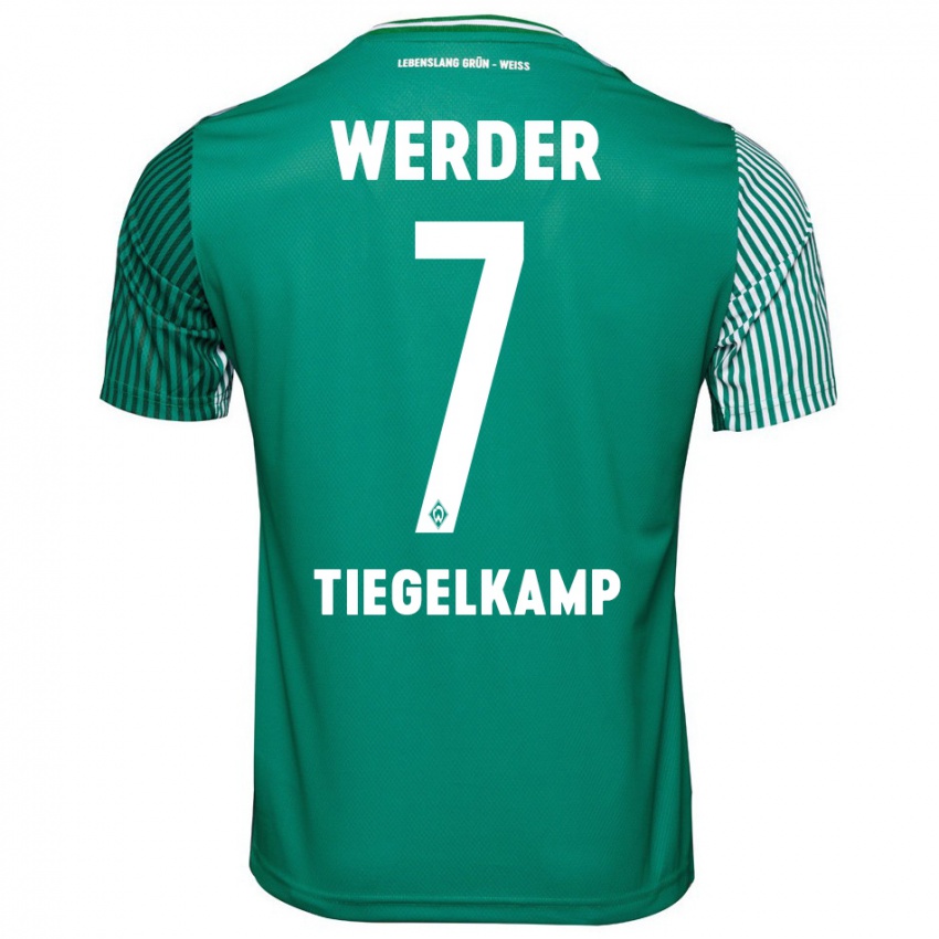 Hombre Camiseta Maximilian Tiegelkamp #7 Verde 1ª Equipación 2023/24 La Camisa México