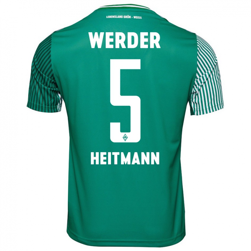 Hombre Camiseta Mats Heitmann #5 Verde 1ª Equipación 2023/24 La Camisa México