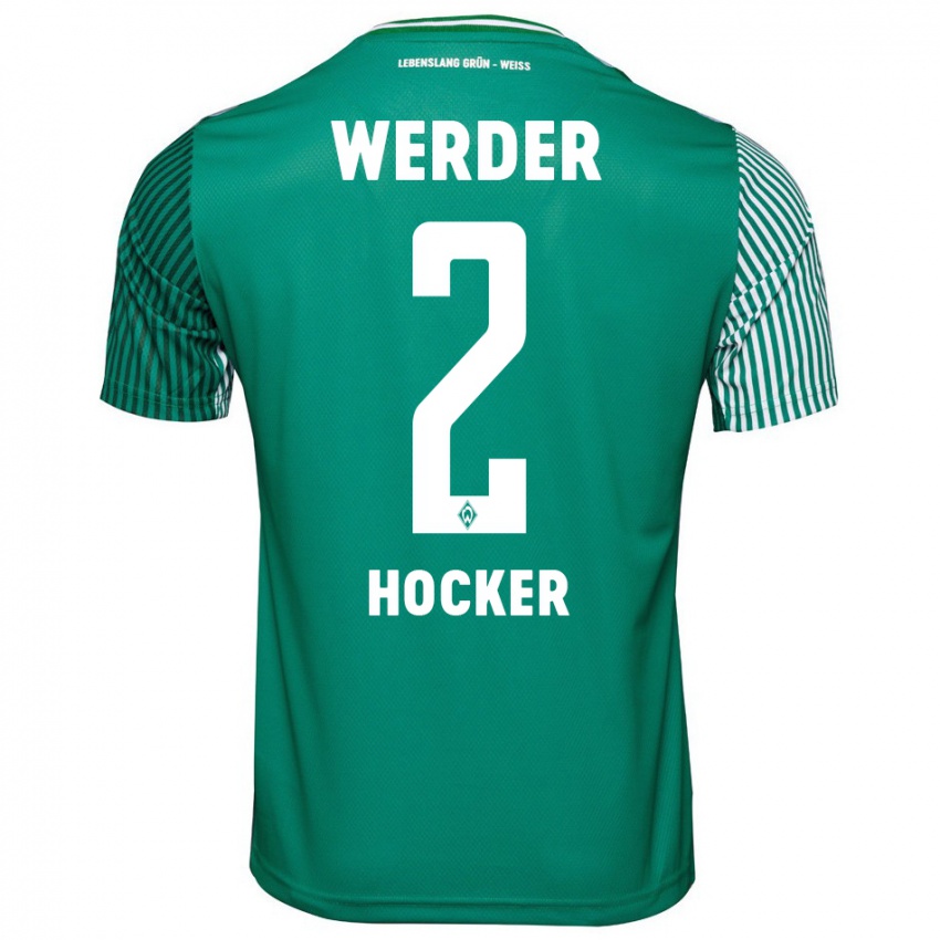 Hombre Camiseta Luca Höcker #2 Verde 1ª Equipación 2023/24 La Camisa México